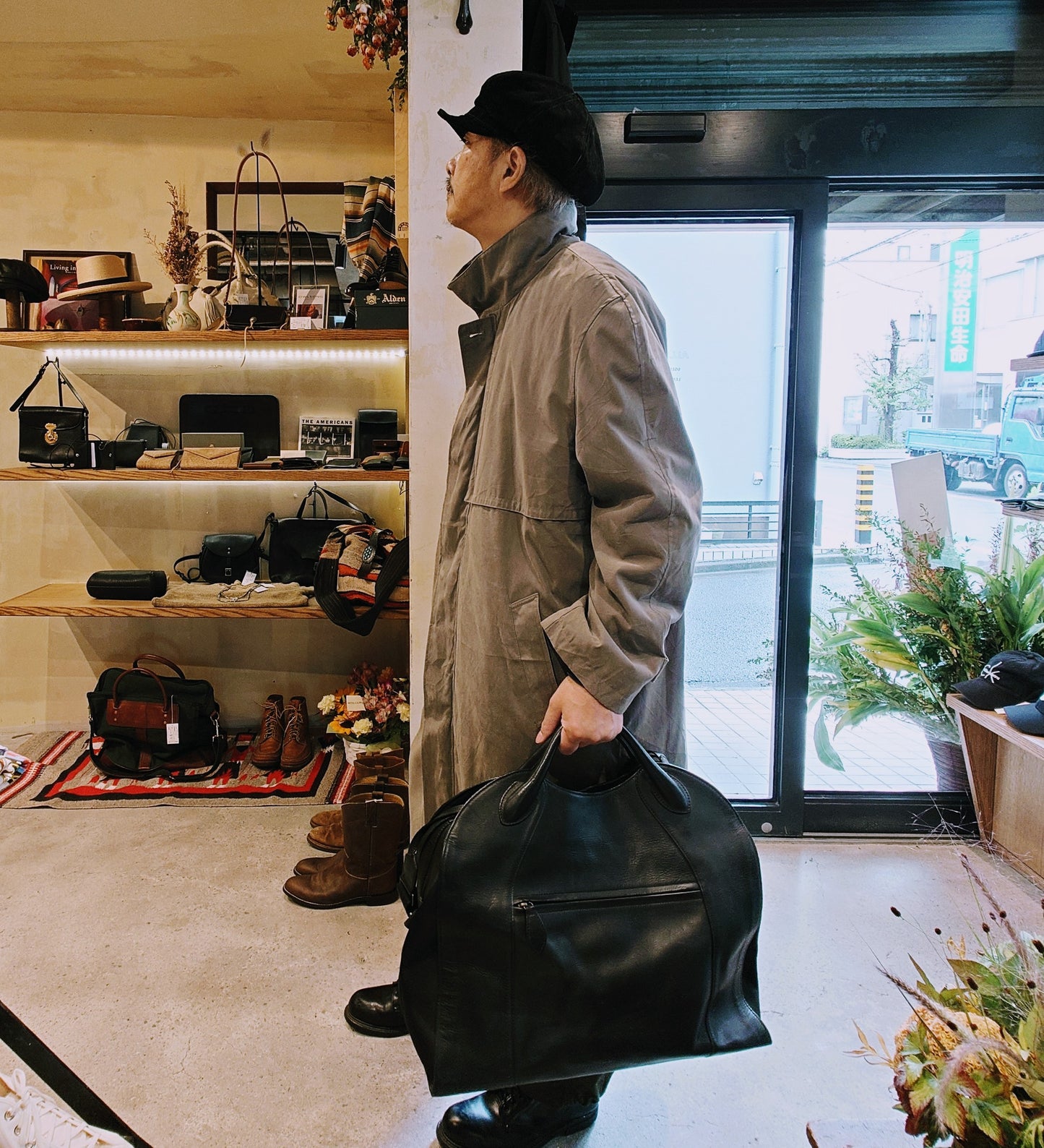 LONDONFOG stand collar coat ミリタリーデザイン スタンドカラーコート XL