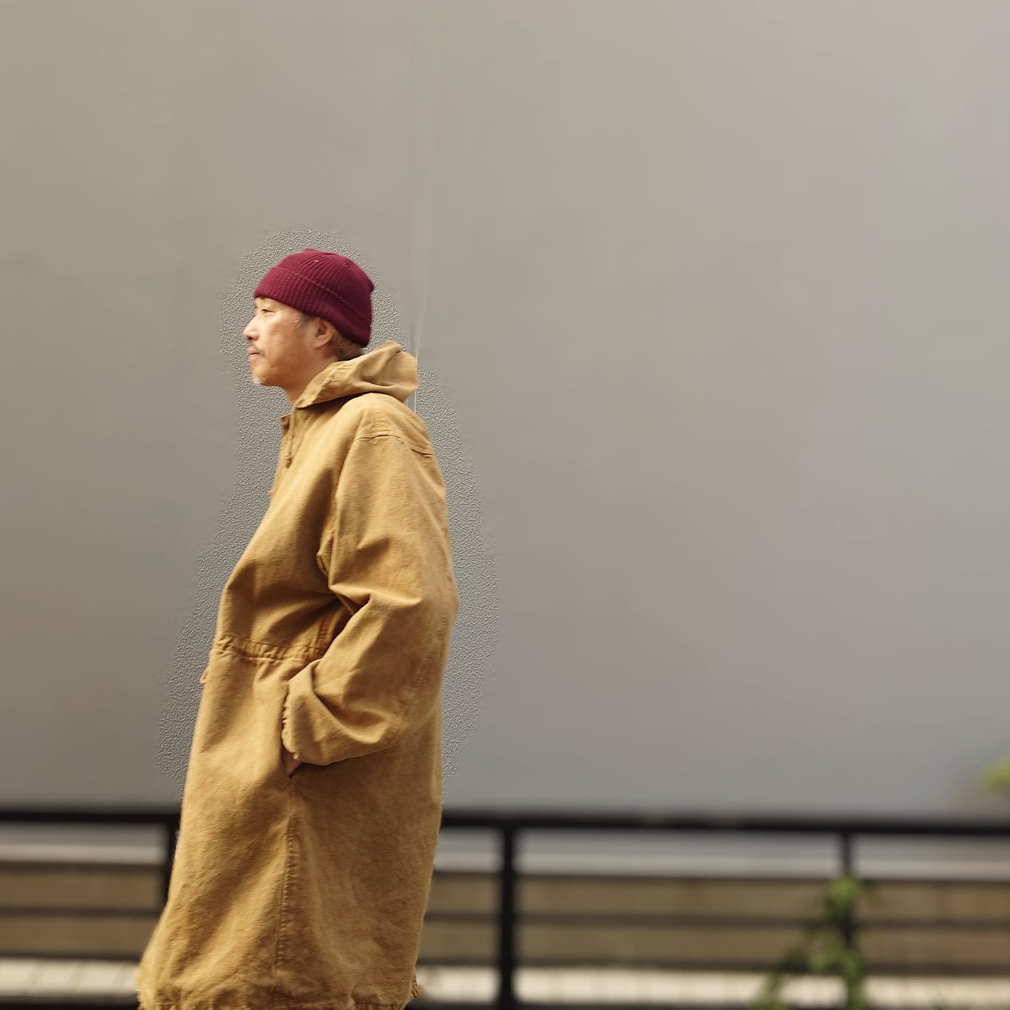 used cotton duck hoody coat XL ユーズド キャンバスダッグ モッズコート xl