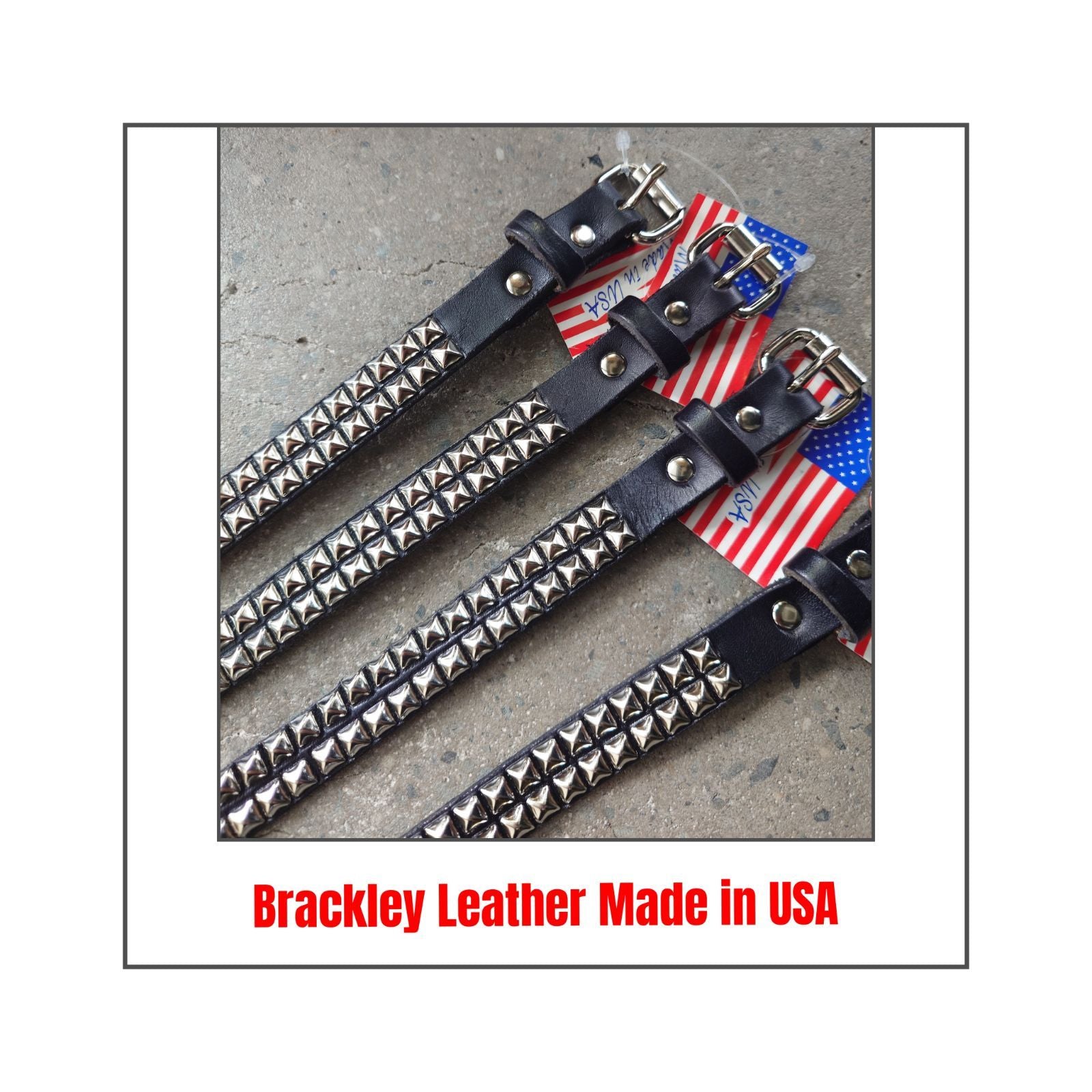 Brackney Leather 2ROW STUDS BELT Made in USA – ALLTHAT