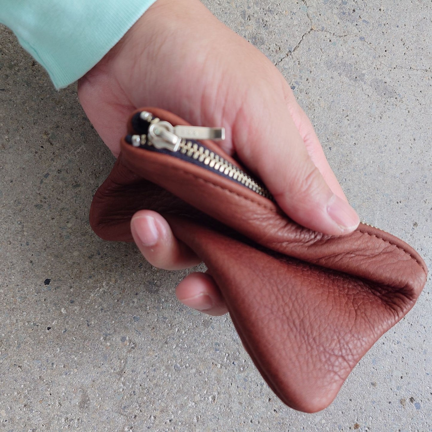 MOONSHINE LEATHER USA porch coin wallet 本革ポーチ 小銭入れ LARGE
