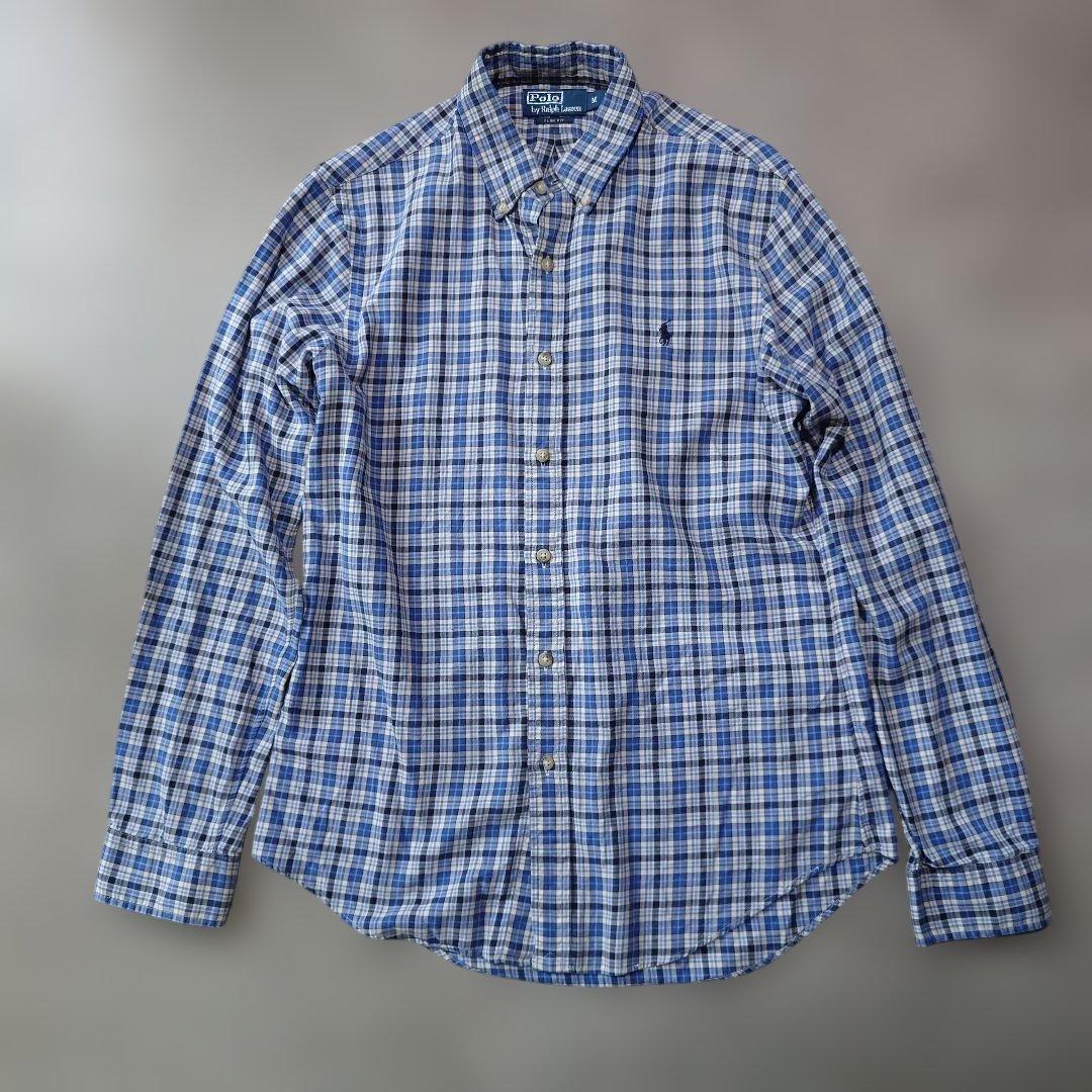 poloralphlauren SLIM check shirts M