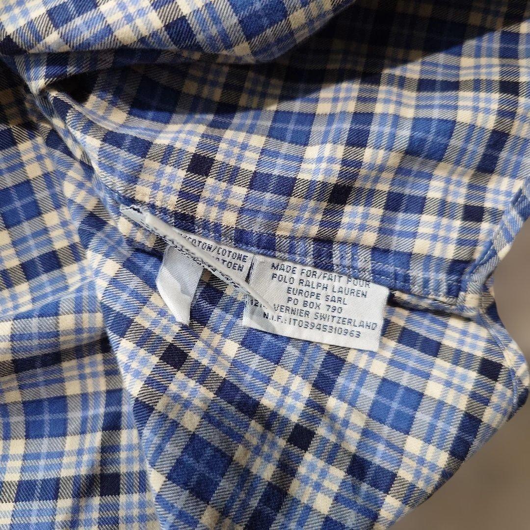 poloralphlauren SLIM check shirts M