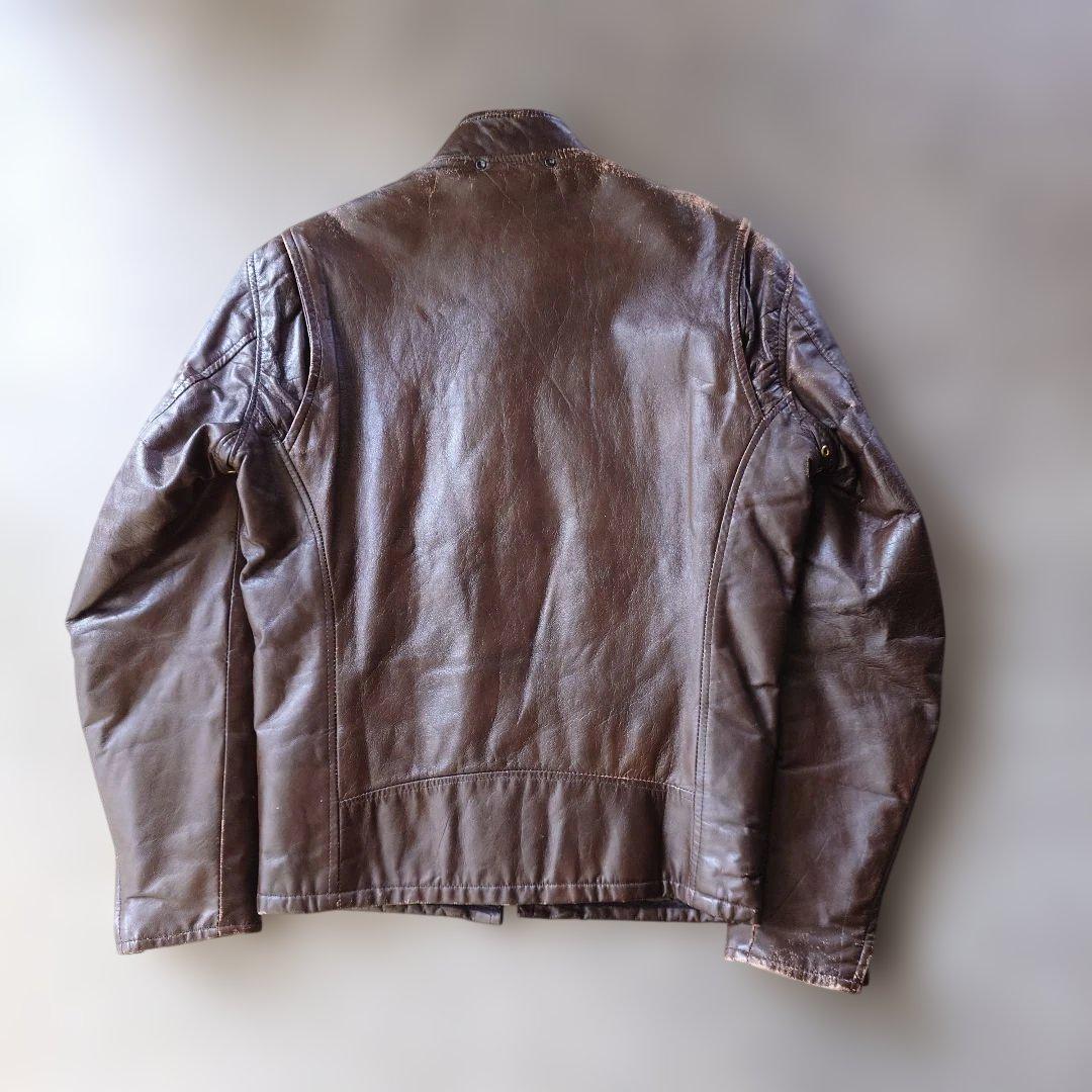 60s single riders leather jacket M~L