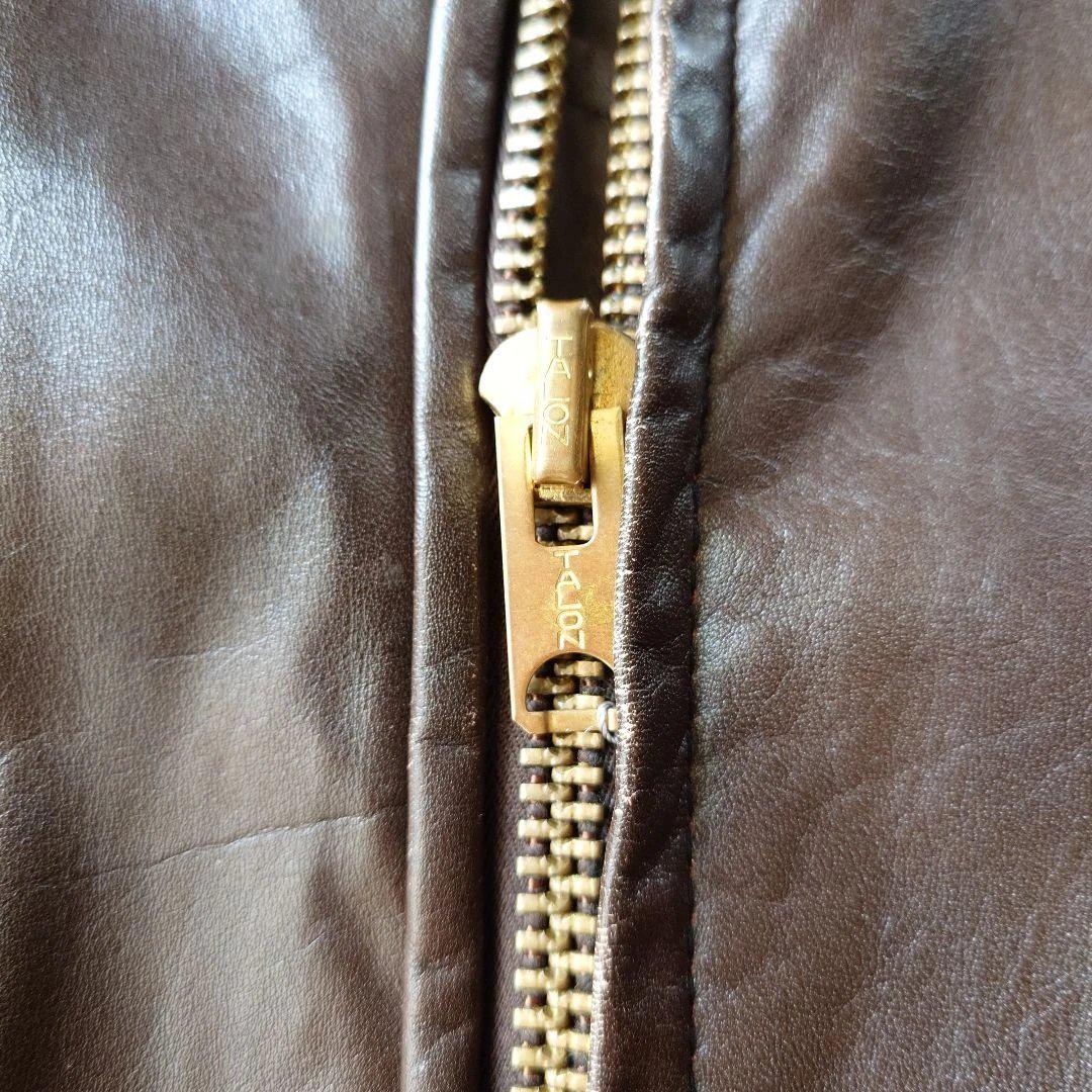 60s single riders leather jacket M~L