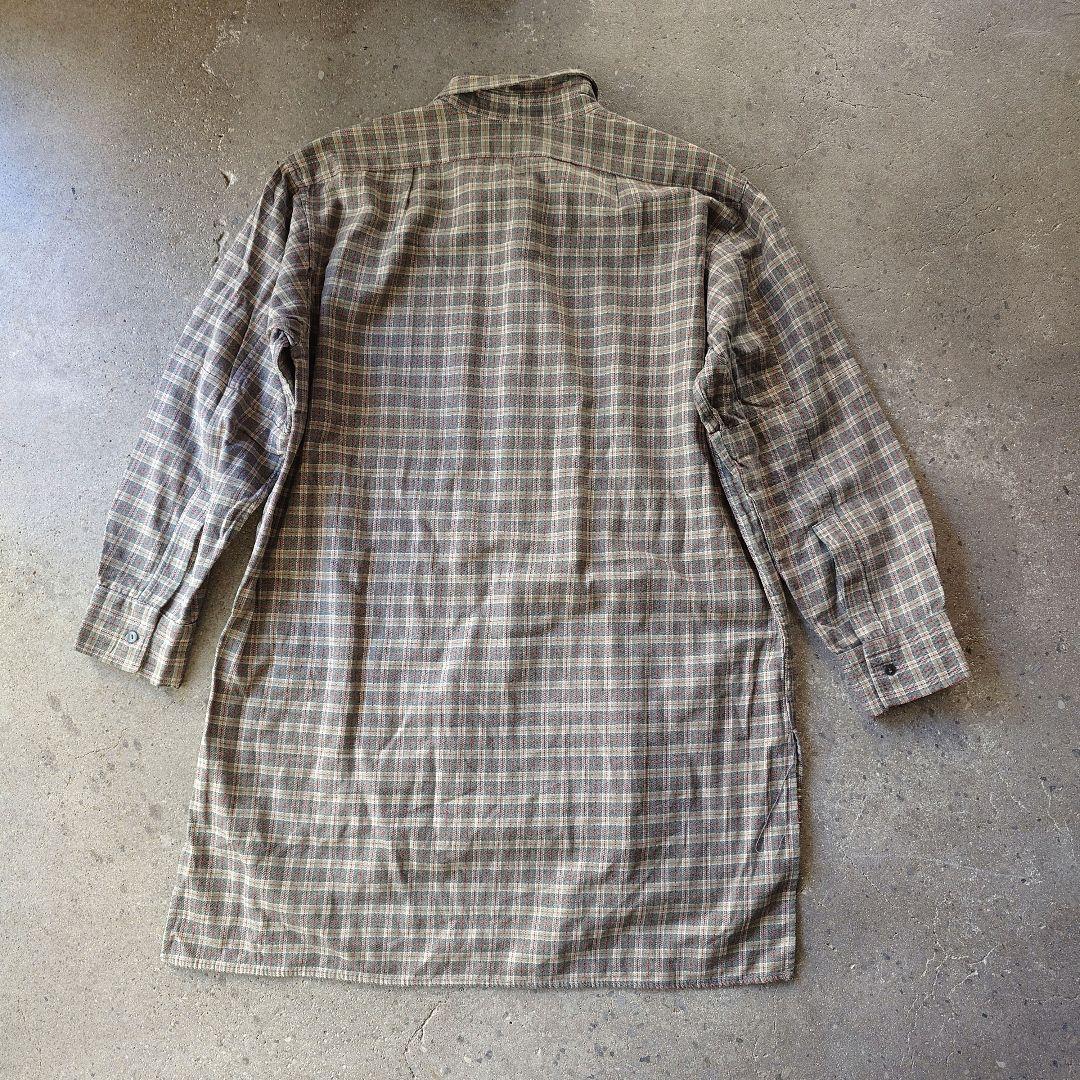 euro granpa work shirts Lユーズド ユーロ グランパ ネルシャツ