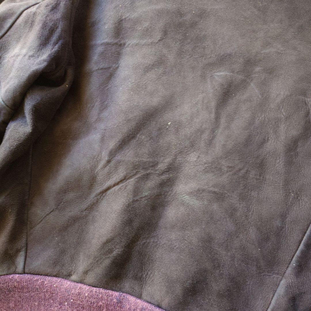 60s NUBUK leather zip jacket M~L