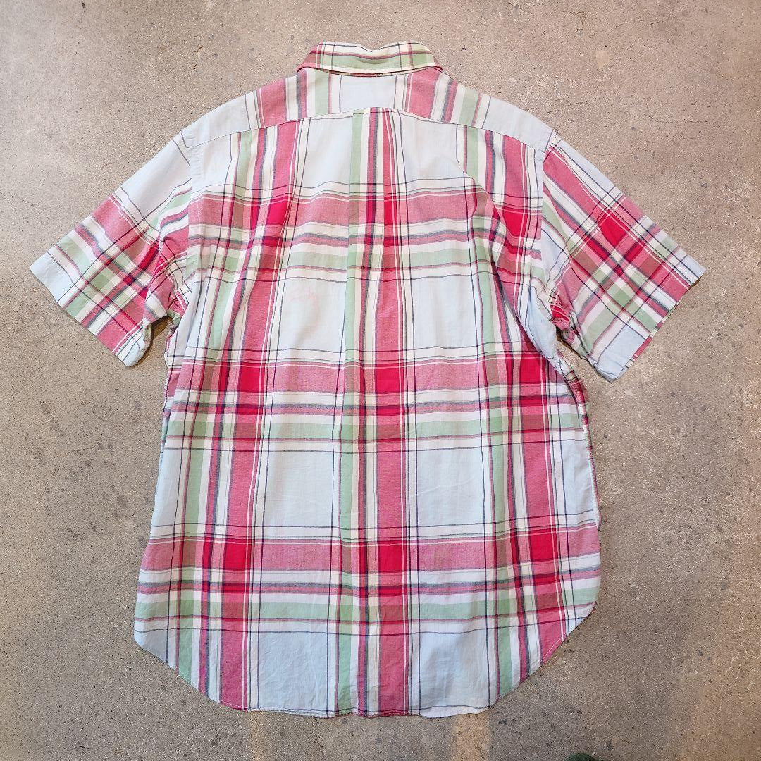 90s polo ralphlauren ss Madrass check shirts M