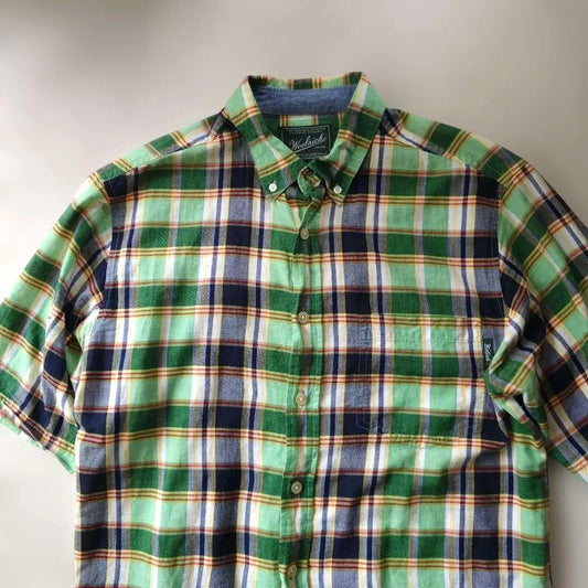 90s woolrich cotton madras check shirts M