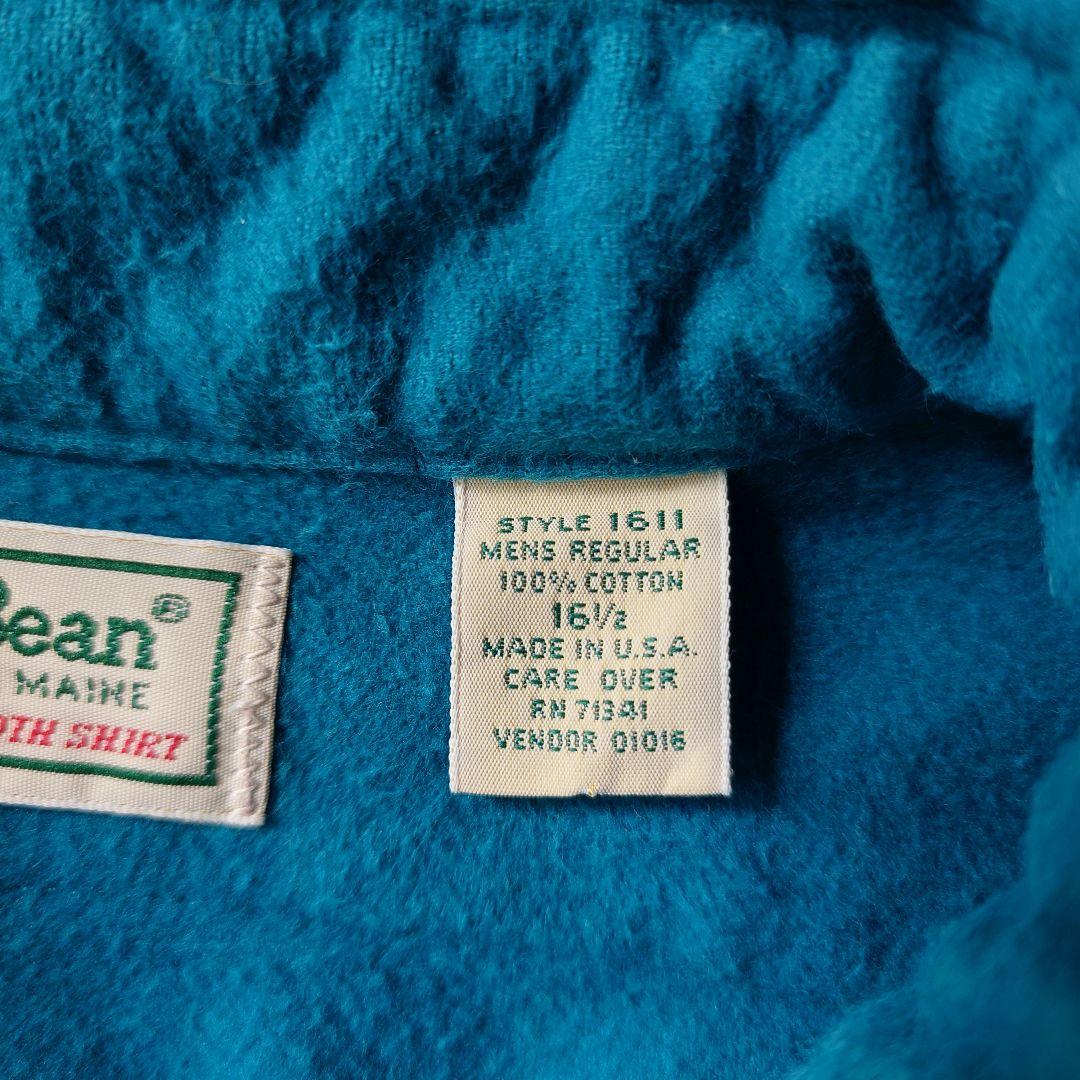 80’s LLBEAN cotton shamore shirts 16H 80年代 LLbean コットンシャモア ネルシャツ エルエルビーン アメリカ製