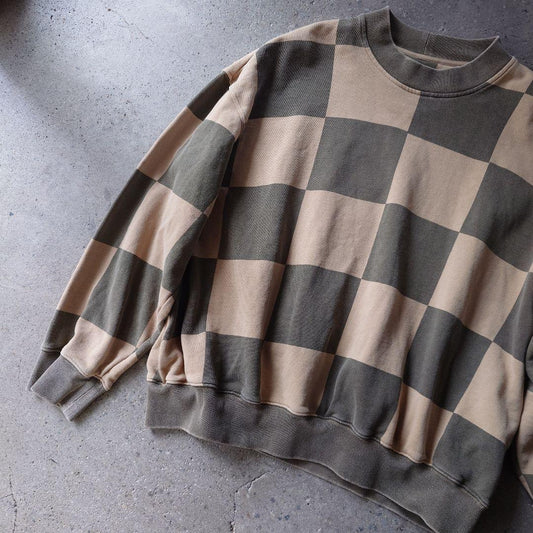 STUSSY checker flag sweat L