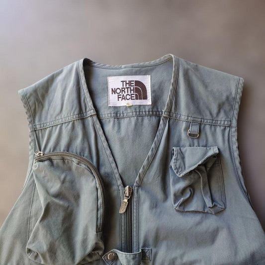 70s NORTHFACE outdoor vest M brown tag