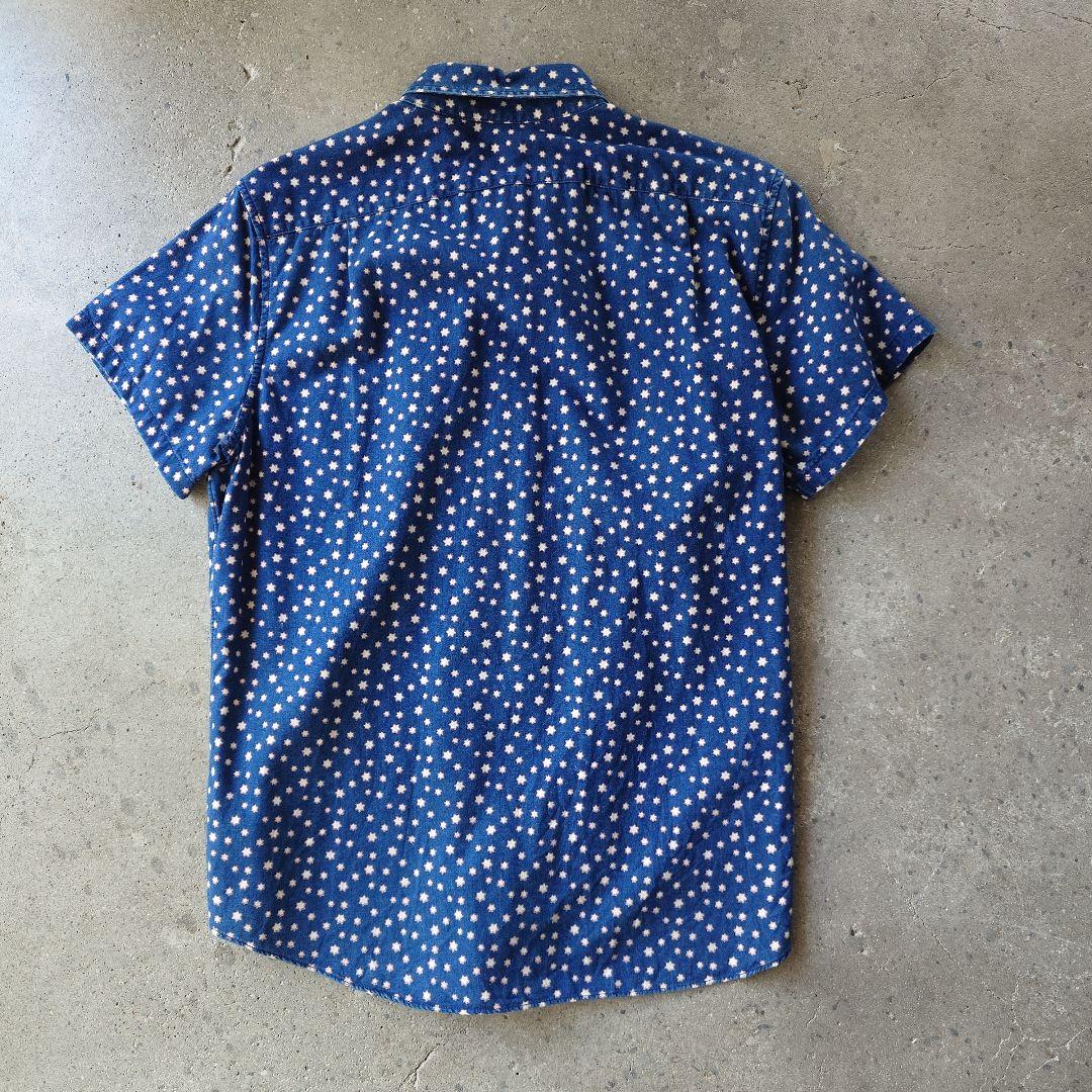 J.CREW indigo star ss shirts L