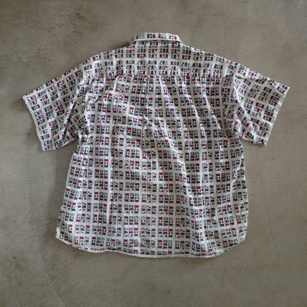 TRADER BAY FLAG PRINT SHIRTS XXLフラッグプリント 総柄 半袖シャツ XXL