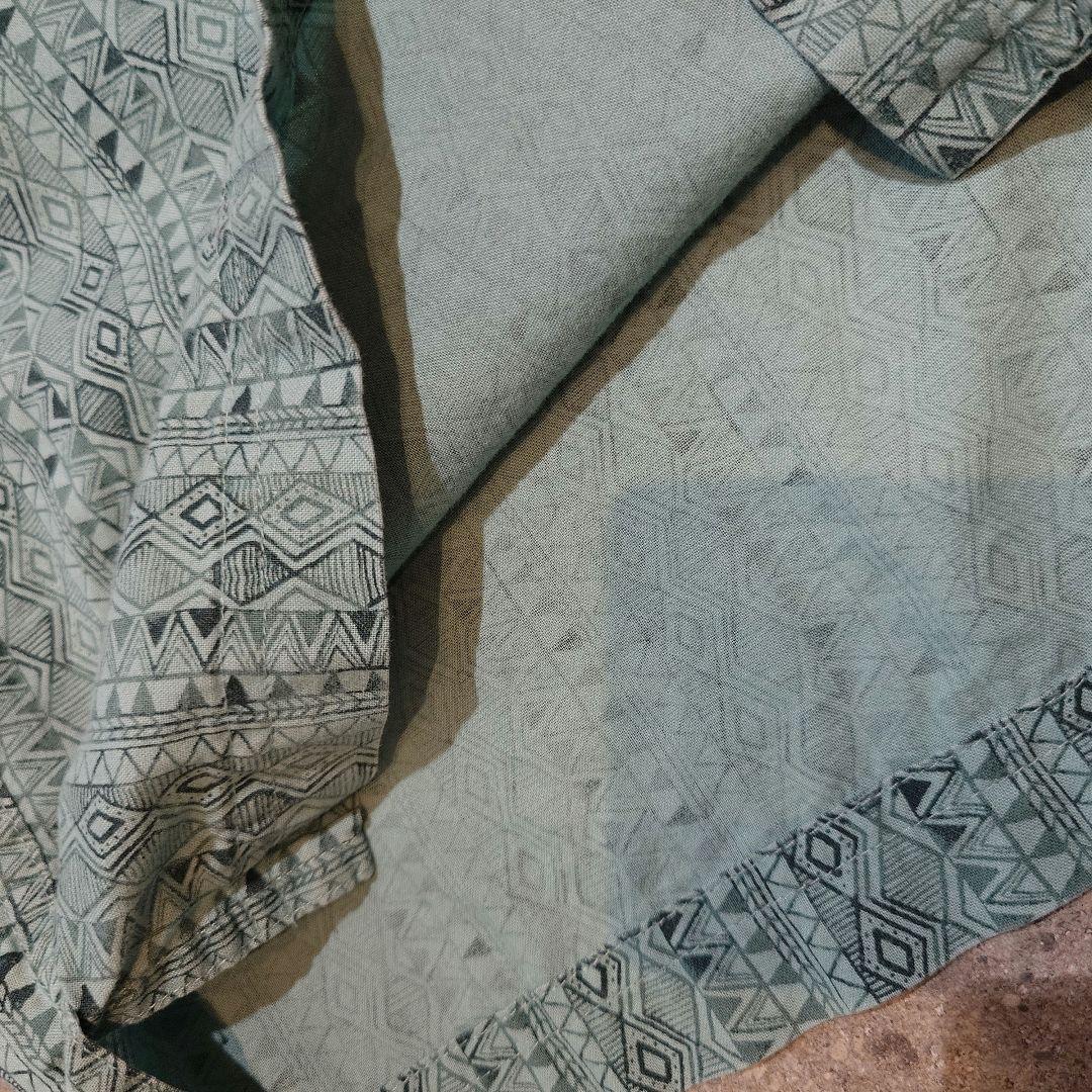 90s LL BEAN ss print shirts L-REG