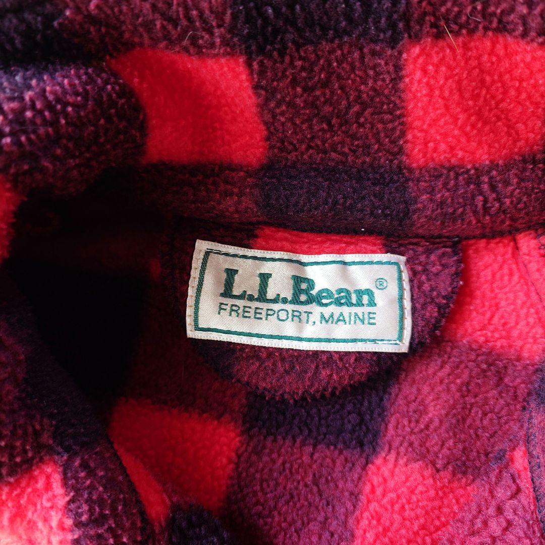 LLBean buffalo check fleece jacket エルエルビーン 80年代バッファローチエック フリースジャケット