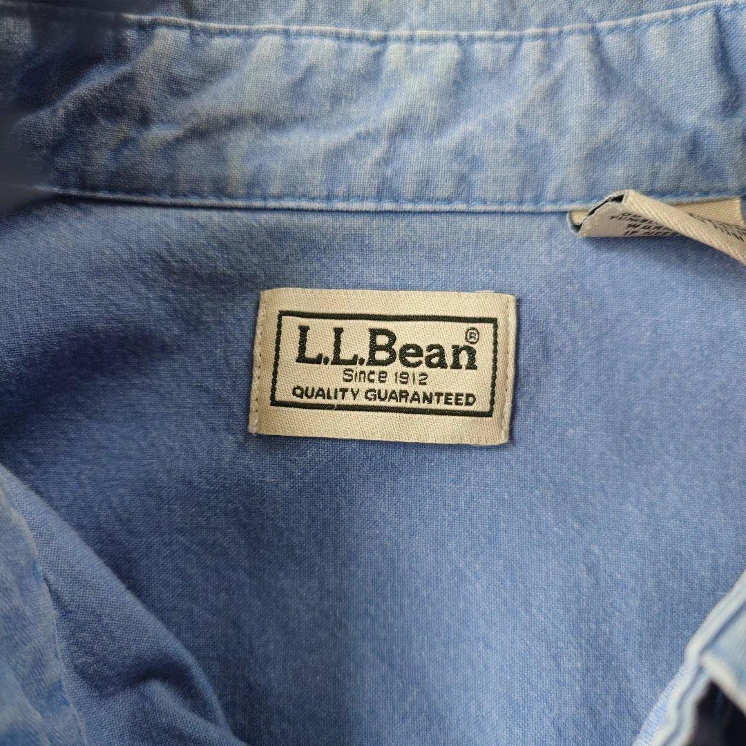 LLBEAN cotton work shirts L