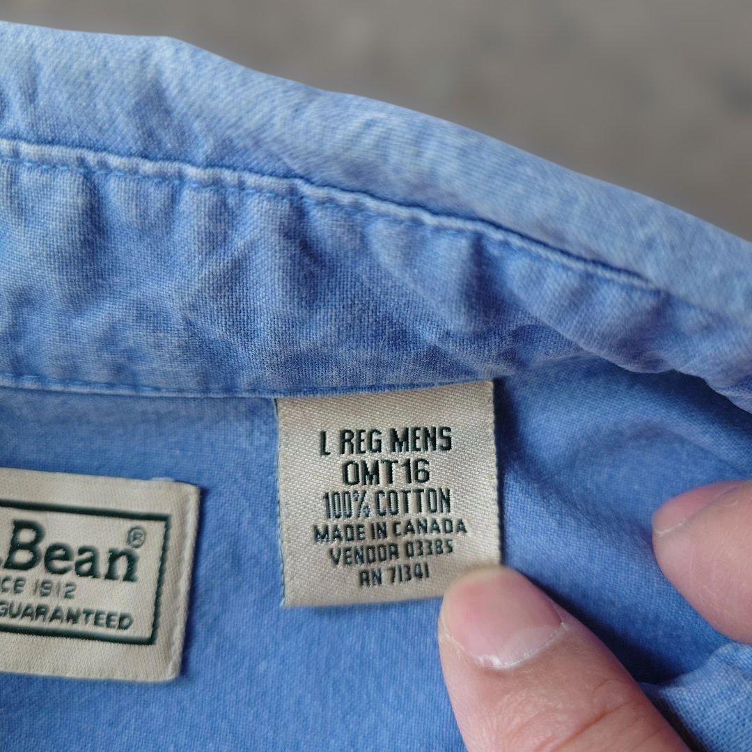 LLBEAN cotton work shirts L