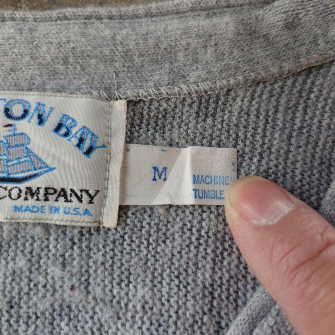 old acrylic knit cardigan HAMPTON BAY made in USA M