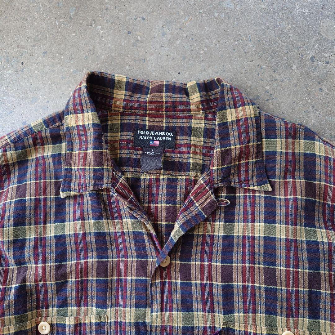 POLOJEANS Madrass check ss shirts L