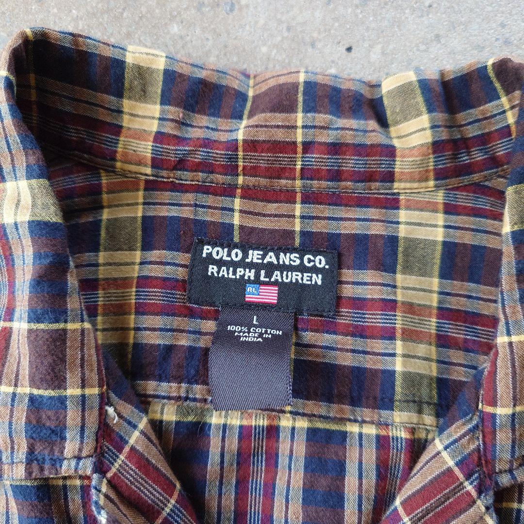 POLOJEANS Madrass check ss shirts L