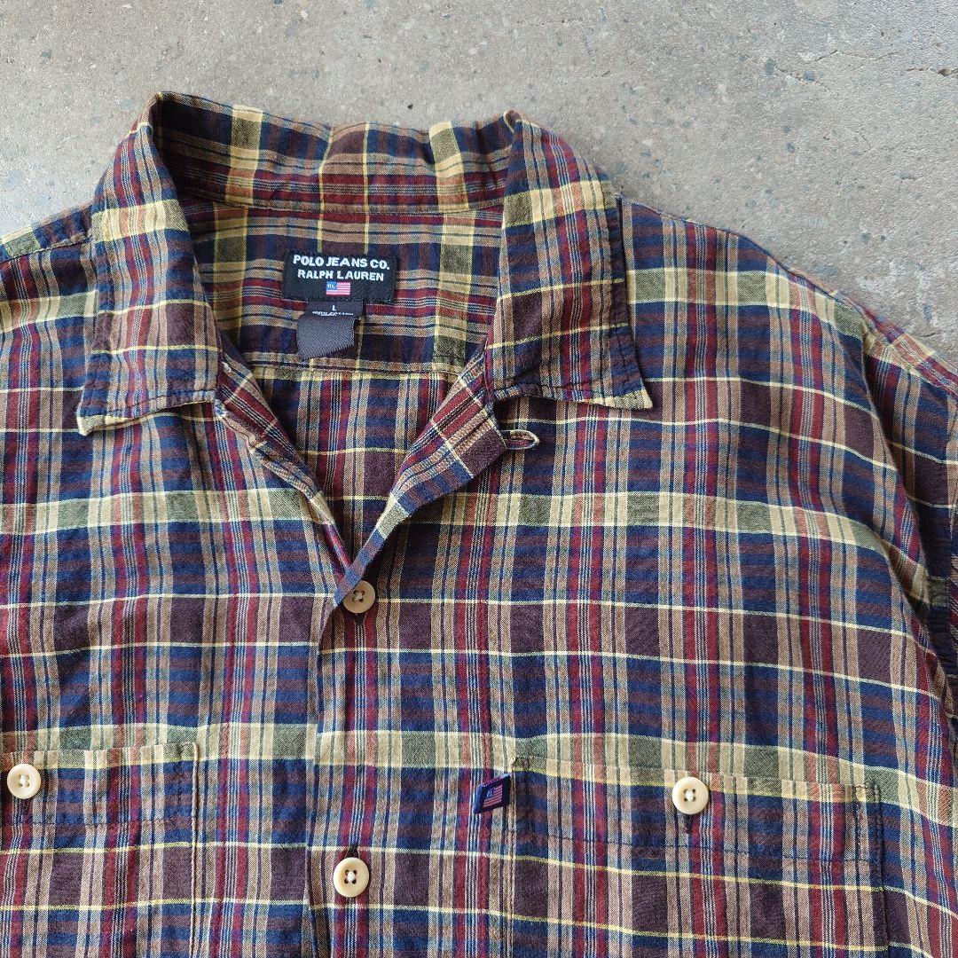 POLOJEANS Madrass check ss shirts L