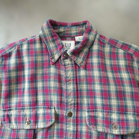 90s OLD GAP flannel shirts S