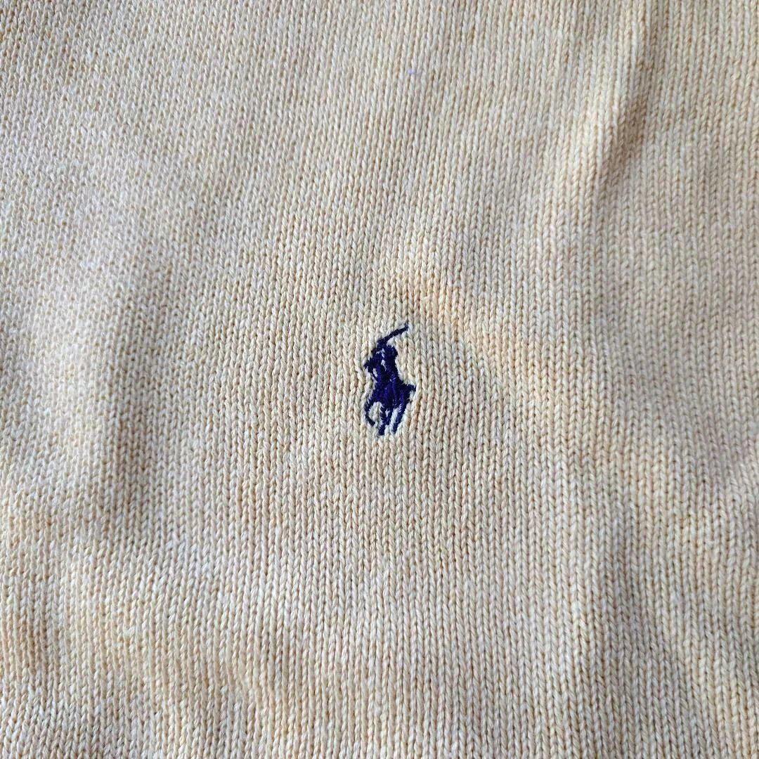 90s poloralphlauren cotton knit yellow M