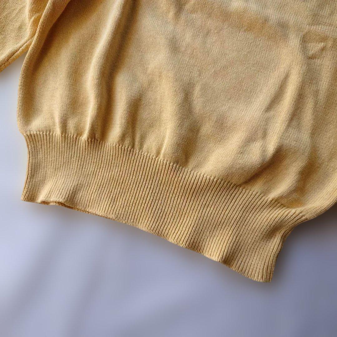 90s poloralphlauren cotton knit yellow M