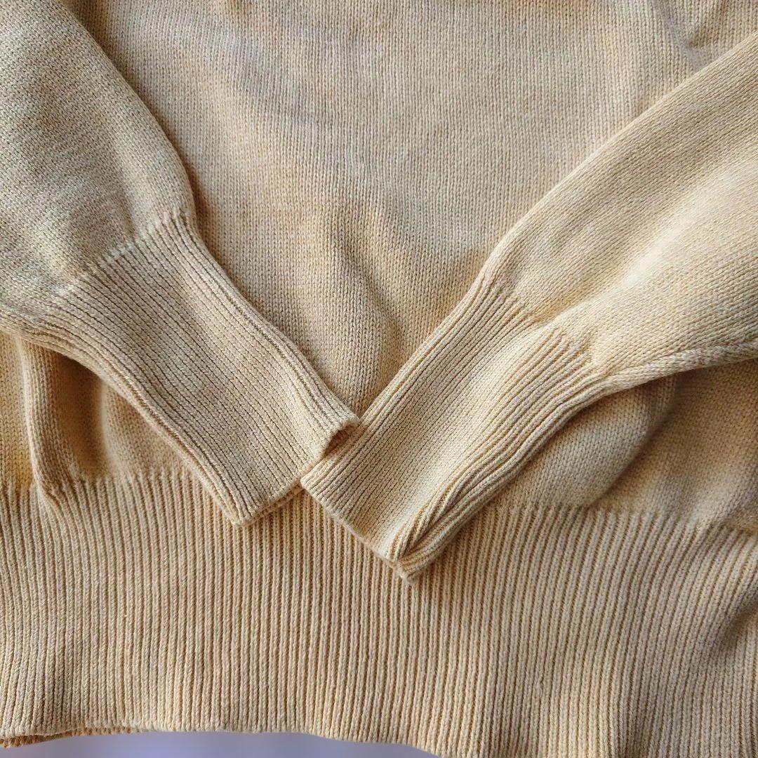 90s poloralphlauren cotton knit yellow M