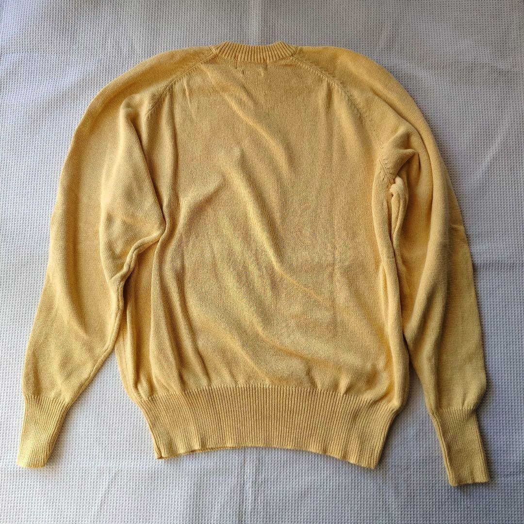 90s poloralphlauren cotton knit yellow M