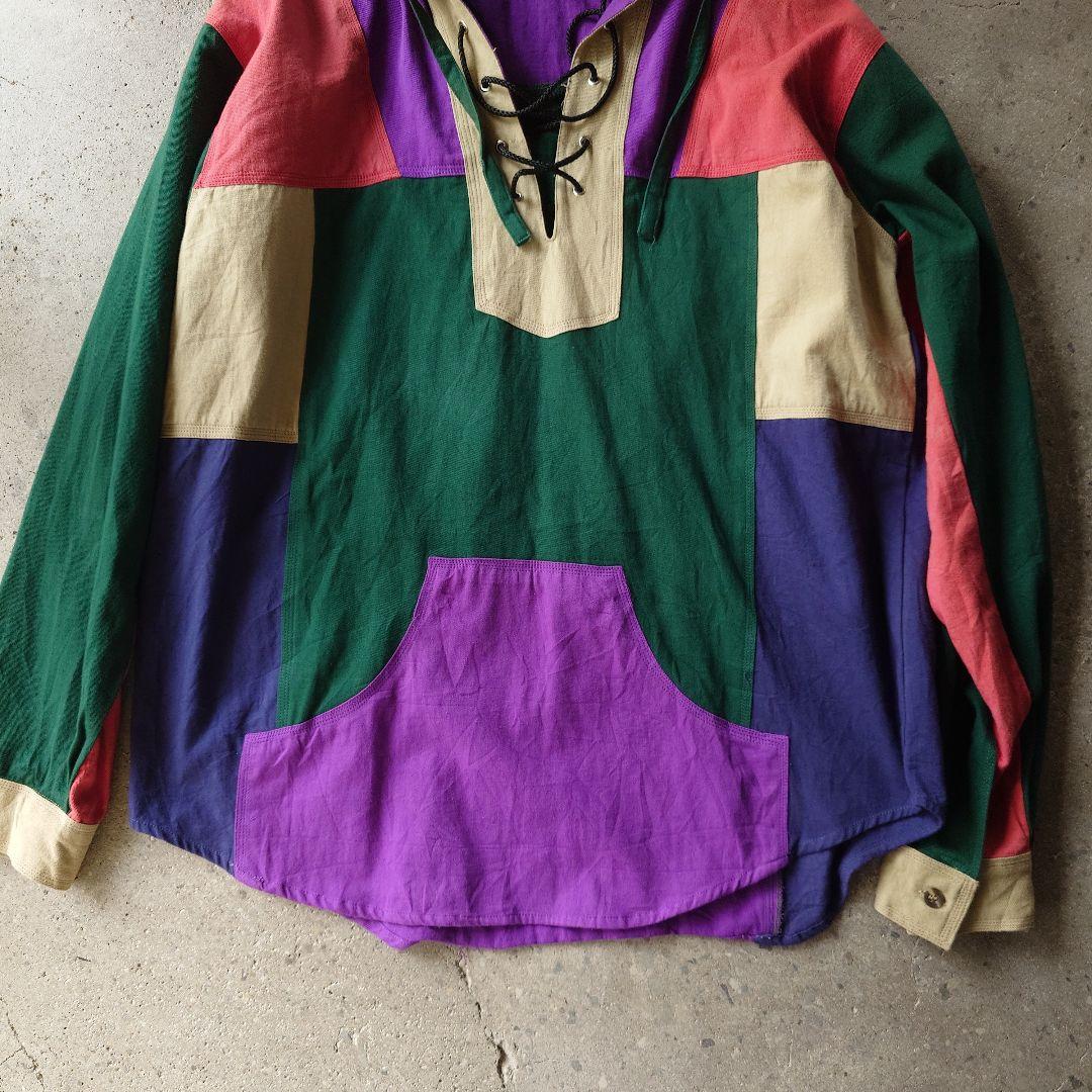 Used multi color laceup pullover shirts