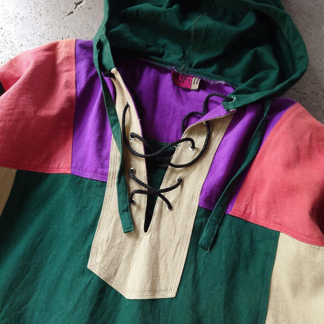 Used multi color laceup pullover shirts
