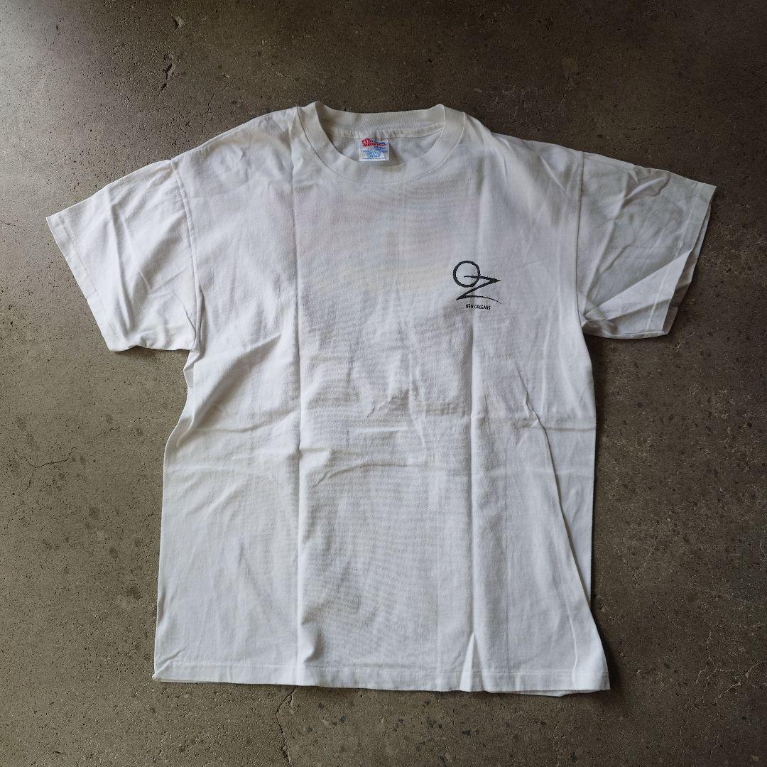 90s single used print tee L