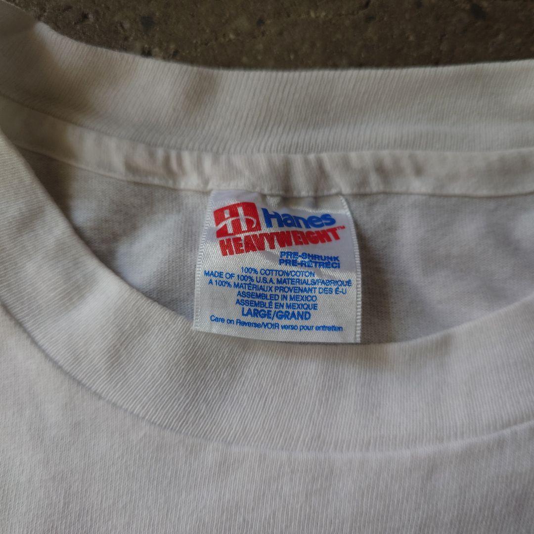 90s single used print tee L
