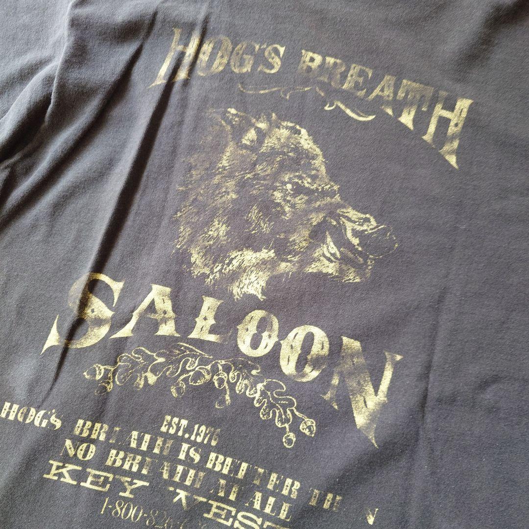 Used print tee beer single 90s L