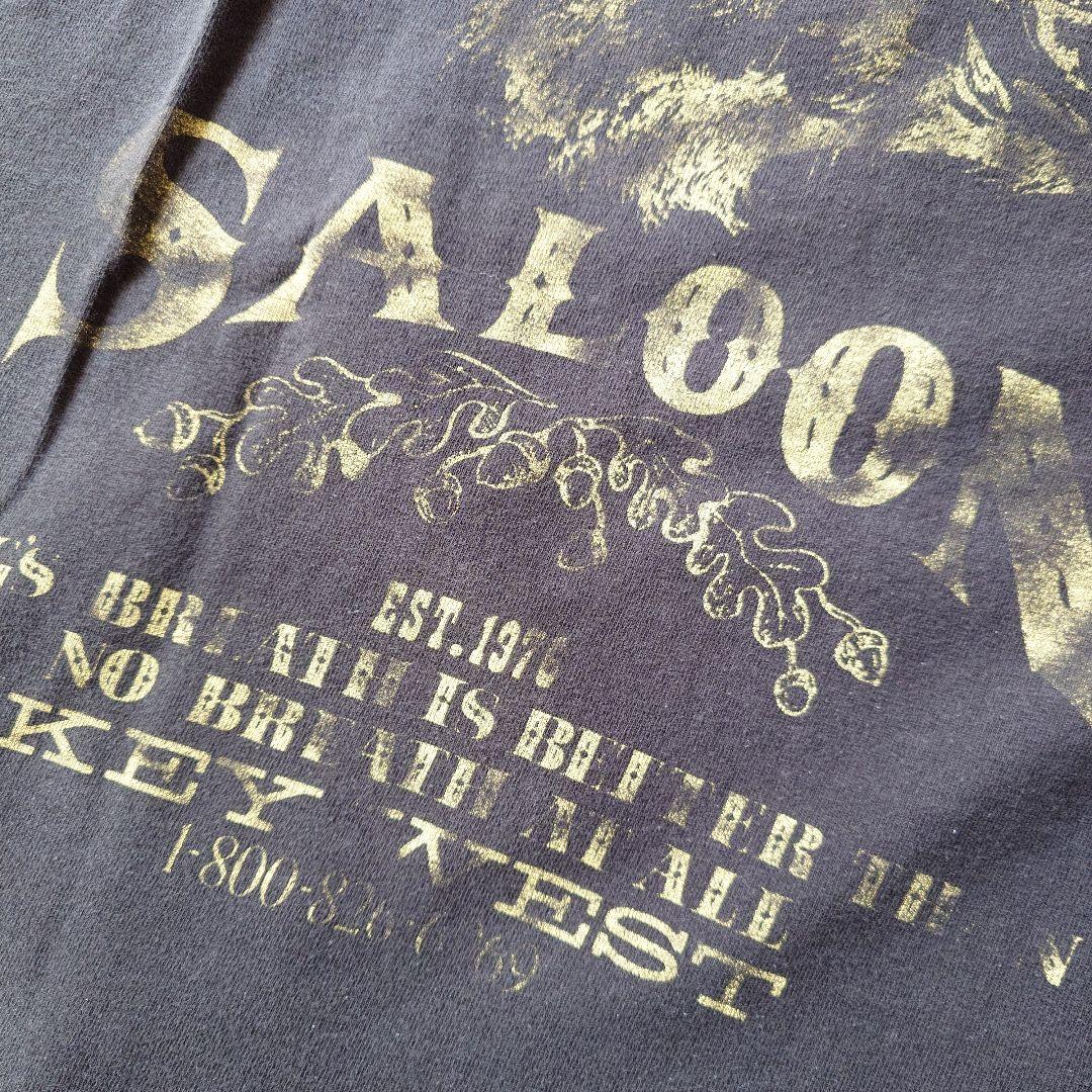 Used print tee beer single 90s L