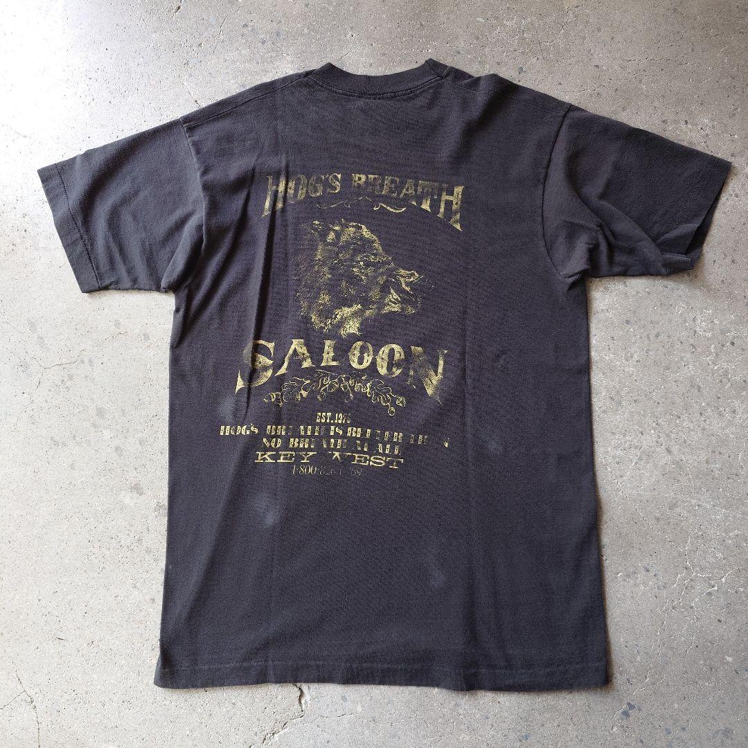 Used print tee beer single 90s L