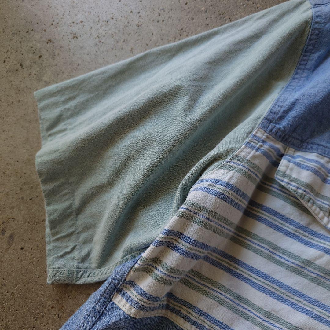 Roper denim patchwork shirts L