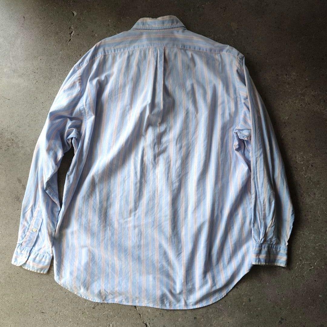 POLO RALPHLAUREN stripe shirts XL blare ポロラルフローレン ストライプシャツ