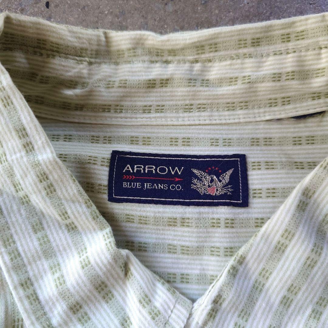 ARROW ss stripe shirts L