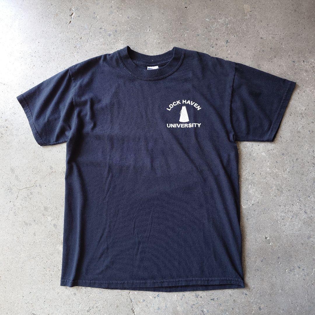 Used print tee fade black