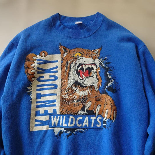 80s vintgae sweat wild cats fruits of the loom sz L