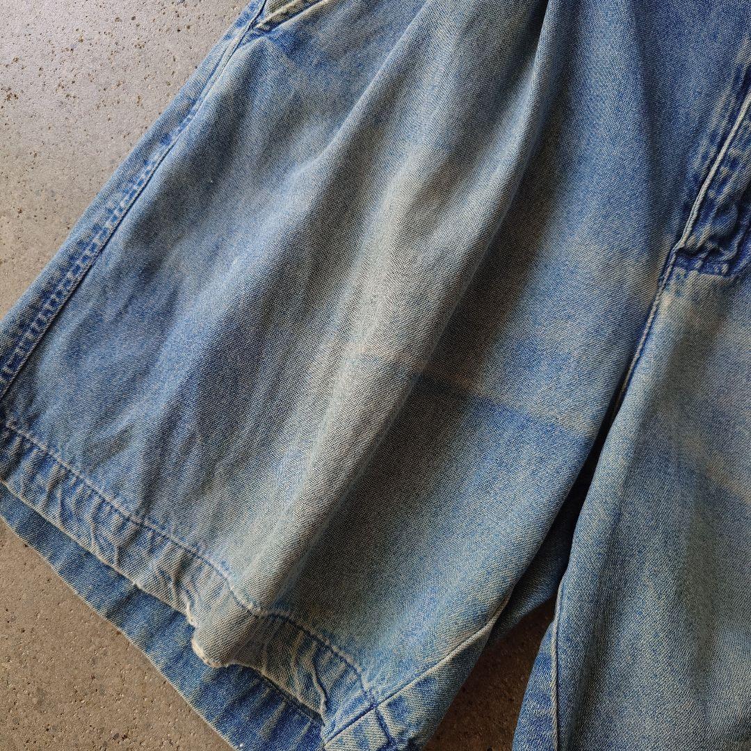 Used faded denim shorts