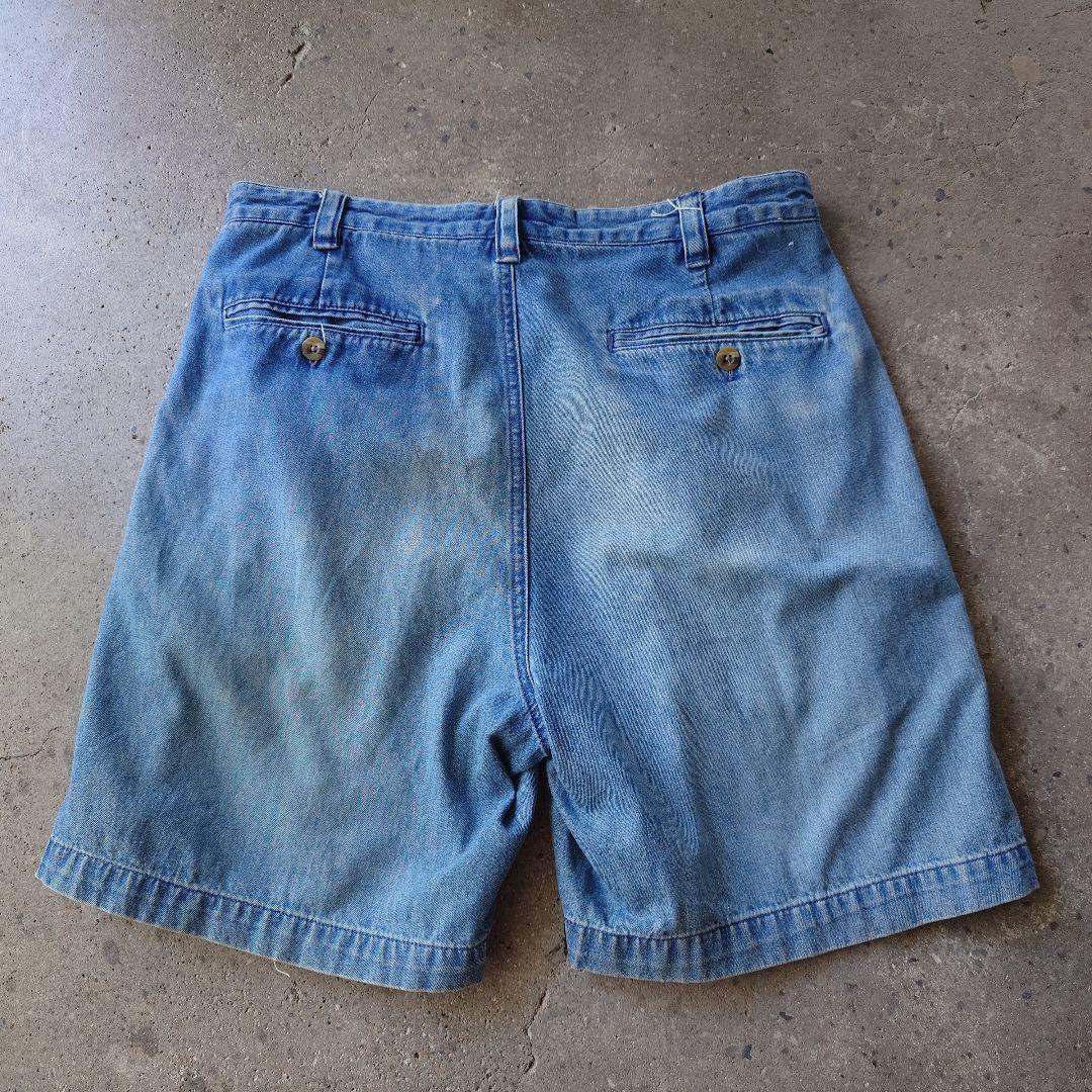 Used faded denim shorts