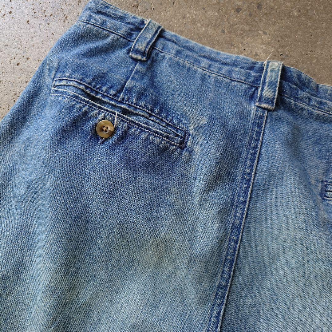 Used faded denim shorts