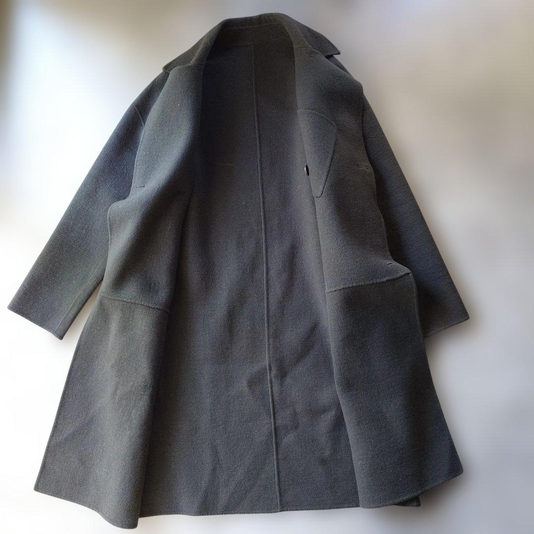 Calvin Klein wool wrap long coat 50