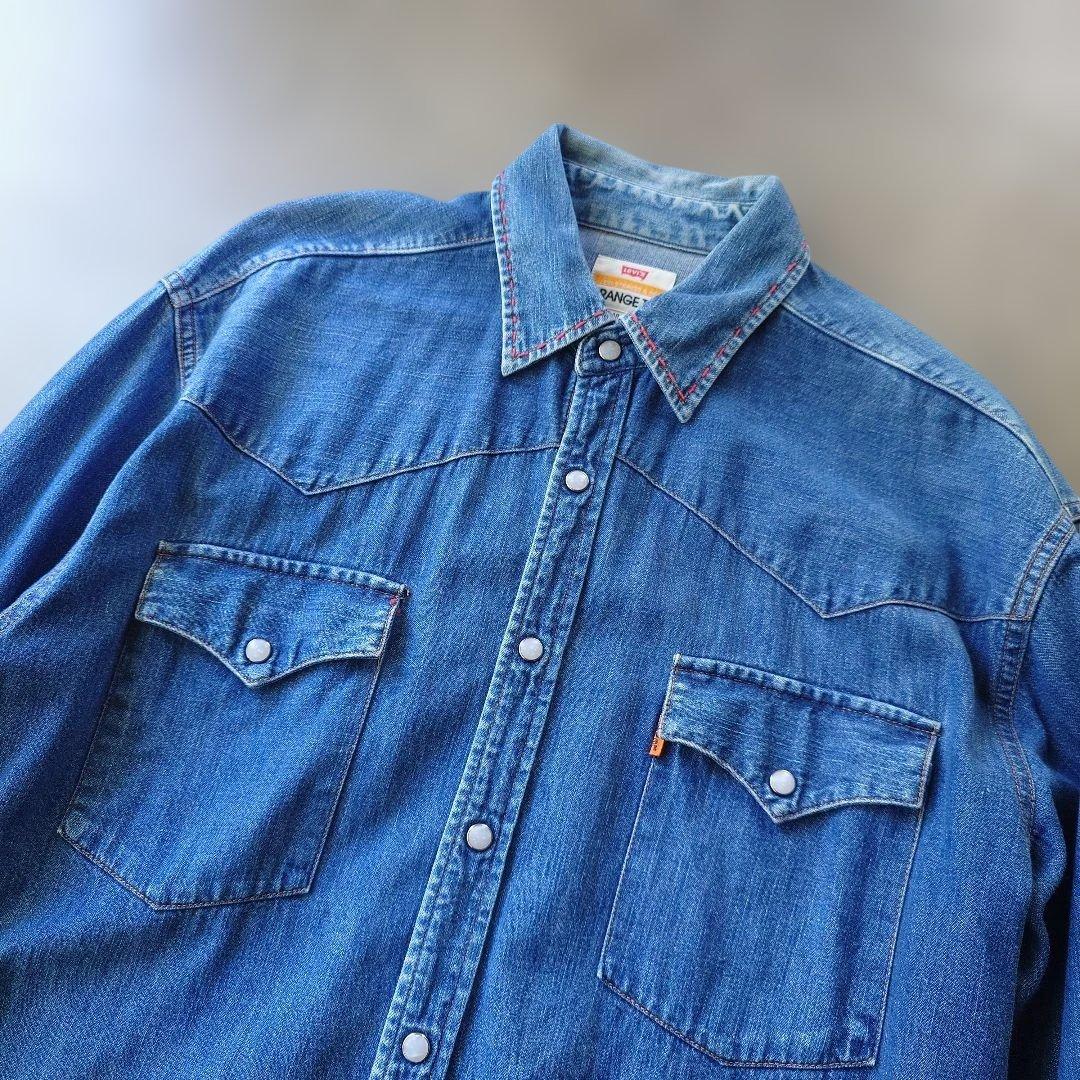Levis denim western shirts hand stetch L