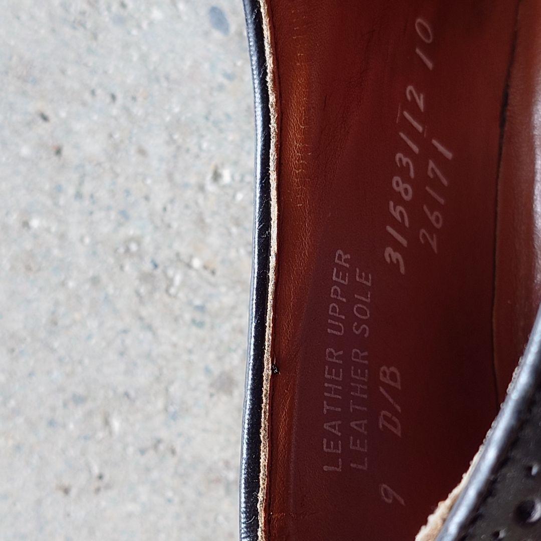 BOSTONIAN made in USA wingtip leather shoes 9inch