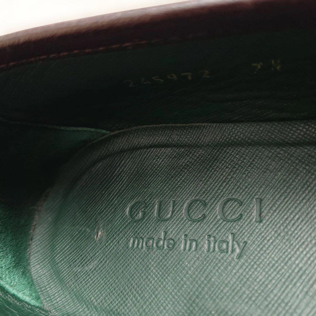 GUCCI horse bit loffer brown 71/2 inch 25.5cm-26.5.cm