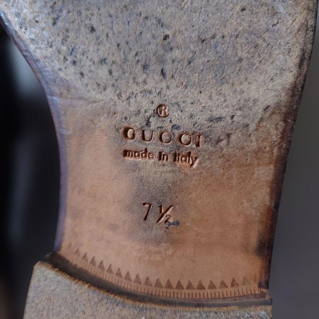 GUCCI horse bit loffer brown 71/2 inch 25.5cm-26.5.cm